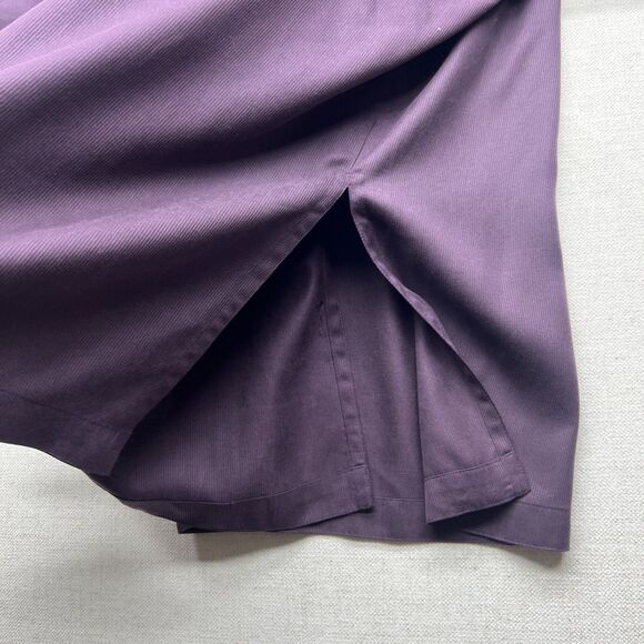 Vintage Eileen Fisher Silk Button Front Tunic Blouse Size S/M Oversized Purple - Picture 9 of 13